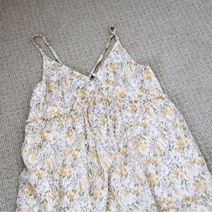 Yellow Floral Spaghetti Strap Mini Dress Savannah Sevens Western Summer BohoNWOT